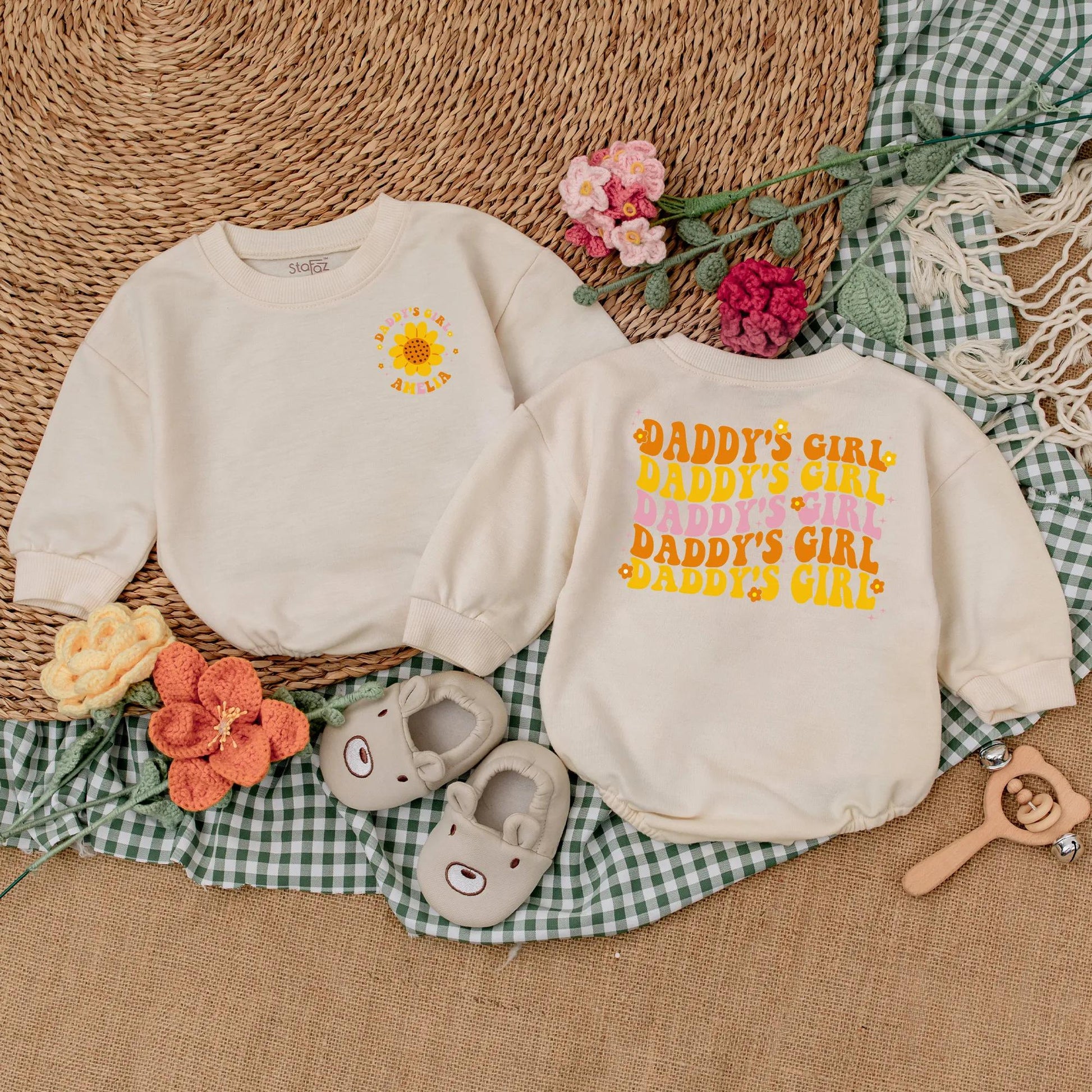 Personalized Daddy's Girl Baby Romper Sweet Little Lady Bodysuit for Baby Girl a Heartwarming Father's Day Gift for Daughter or New Dad