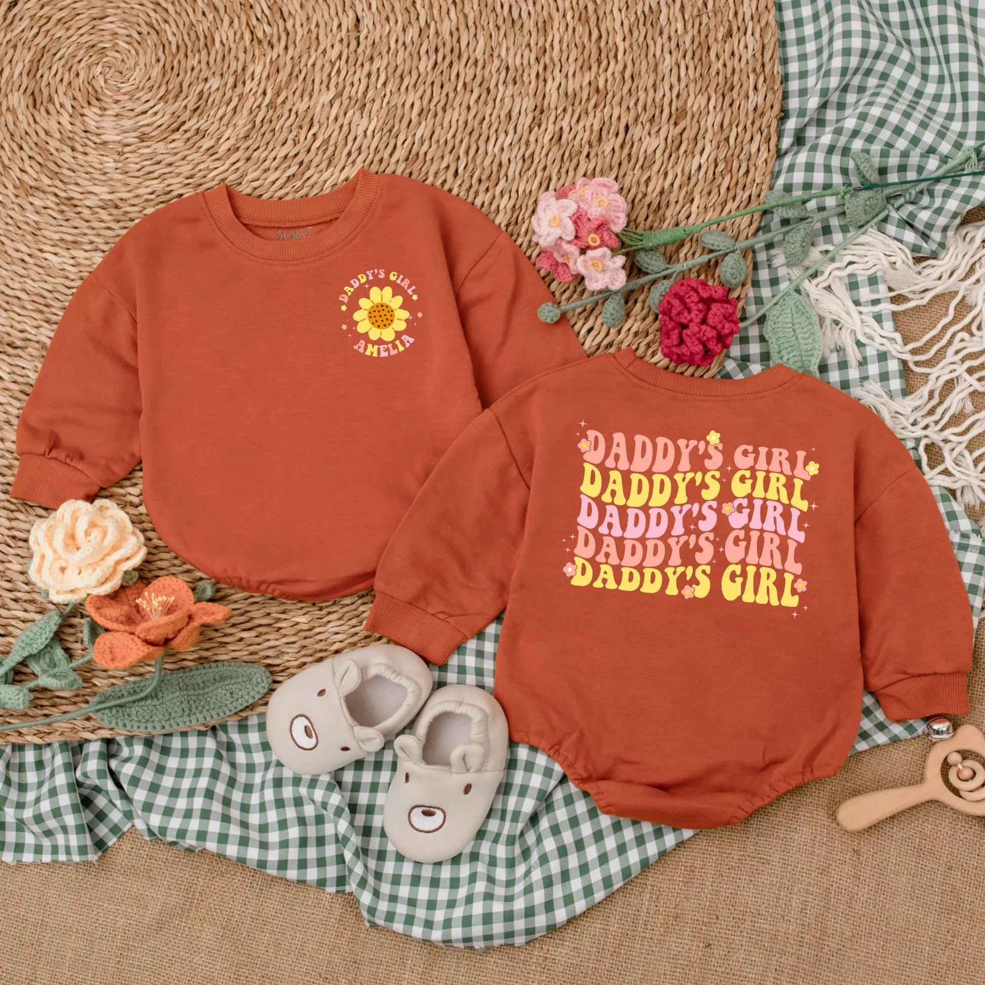 Personalized Daddy's Girl Baby Romper Sweet Little Lady Bodysuit for Baby Girl a Heartwarming Father's Day Gift for Daughter or New Dad