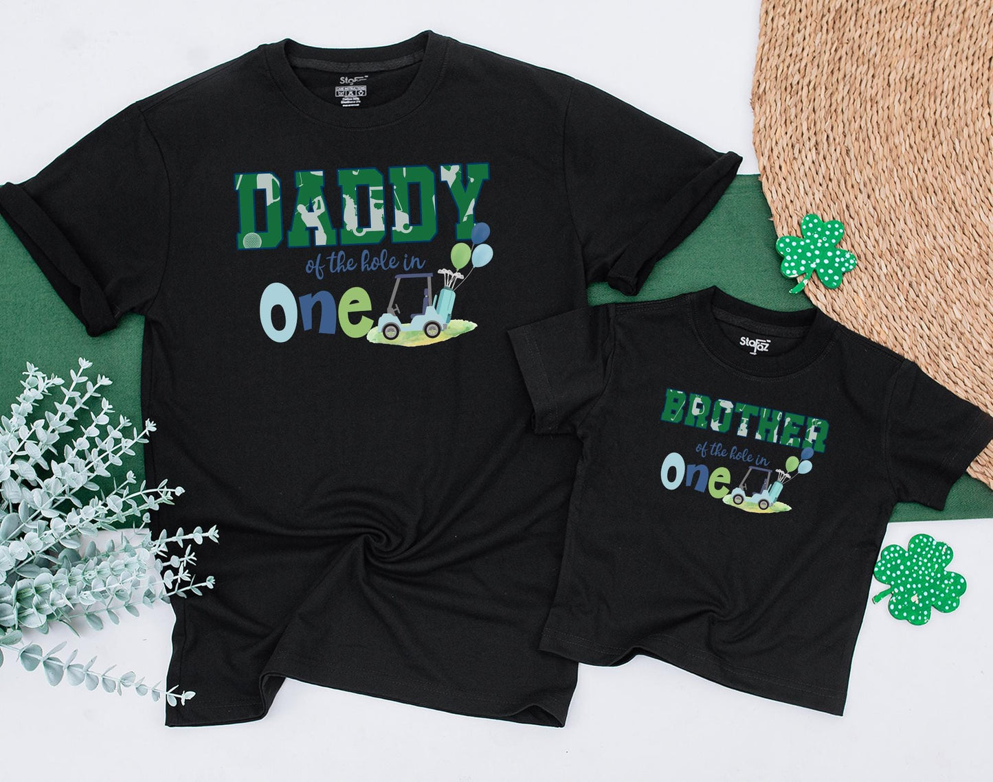Hole in One 1st Birthday Golf Shirt, Matching Family Outfits, Baby Boy Bodysuit, Custom Toddler Golfing Party Shirts