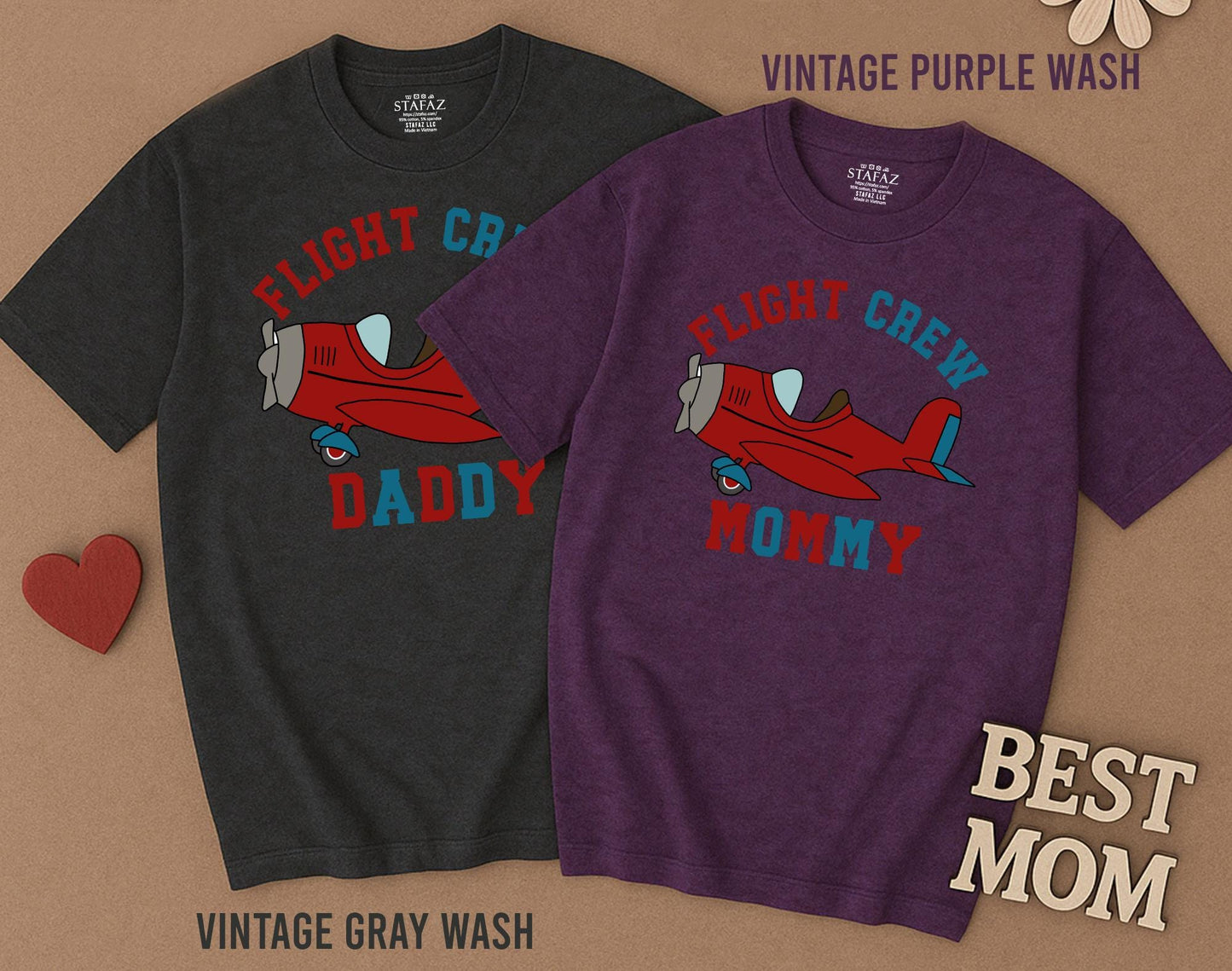 First Birthday Flight Crew Family Shirts: Custom Names Airplane Party Outfit, Birthday Boy's One Year Flew By, Dad Mom Brother Sister