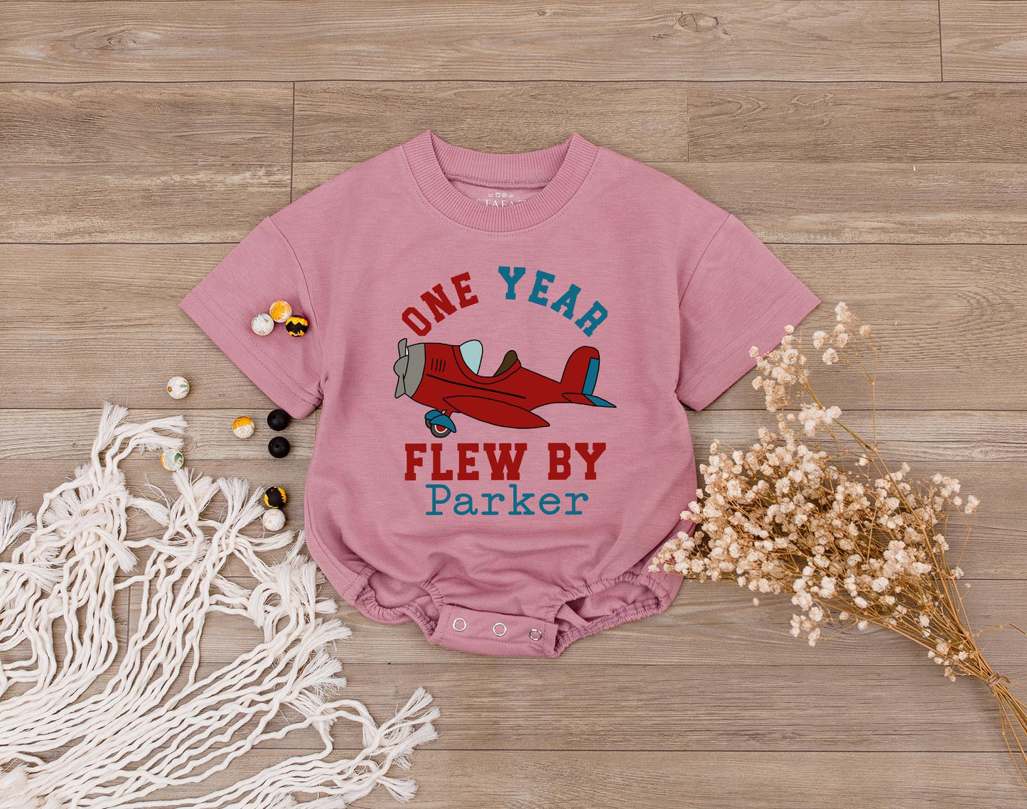 First Birthday Flight Crew Family Shirts: Custom Names Airplane Party Outfit, Birthday Boy's One Year Flew By, Dad Mom Brother Sister