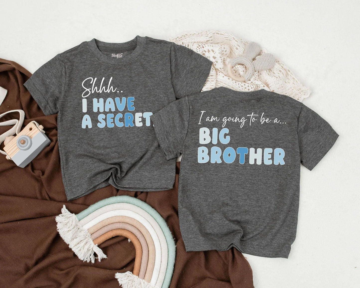 Big Brother Announcement Shirt for Boys Pregnancy Reveal Toddler Tee I Have A Secret Sibling Promotion Outfit Brother to Be