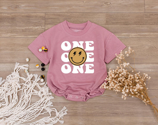 Matching One Happy Dude 1st Birthday Outfit for Baby Boy, Smile Romper, Mommy & Daddy Gift, Custom First Birthday Party