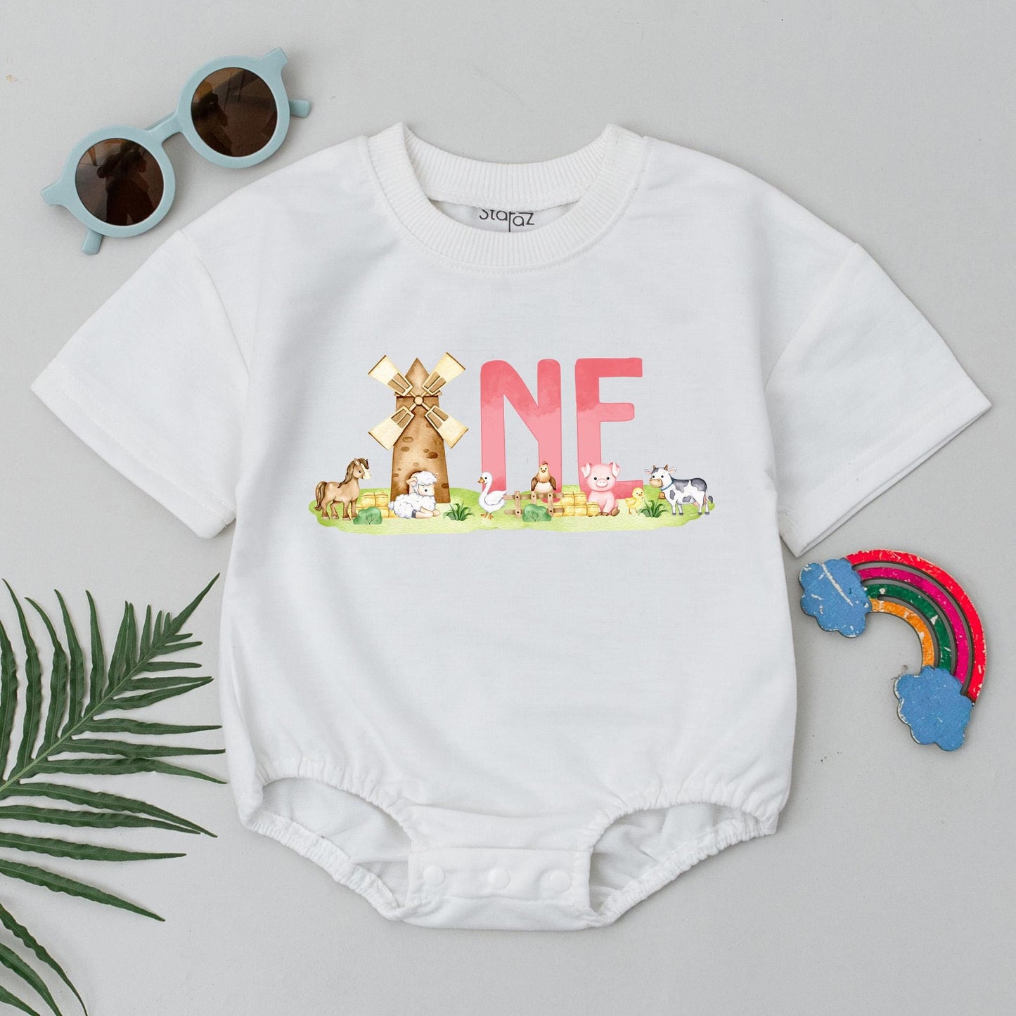 Personalized Farm Birthday Family T-Shirt Boho Barnyard Cow 1st Birthday Matching Outfit Cotton Soft Comfortable Party Gift