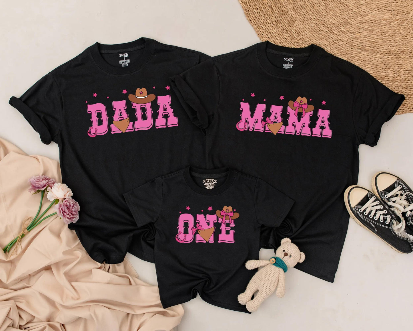 Rodeo Birthday Girl Outfit, Personalized First Birthday Bodysuit, Mommy and Me Matching Shirts, Western Family Celebration, Toddler Gift Tee, Cute Cowgirl Theme 1st