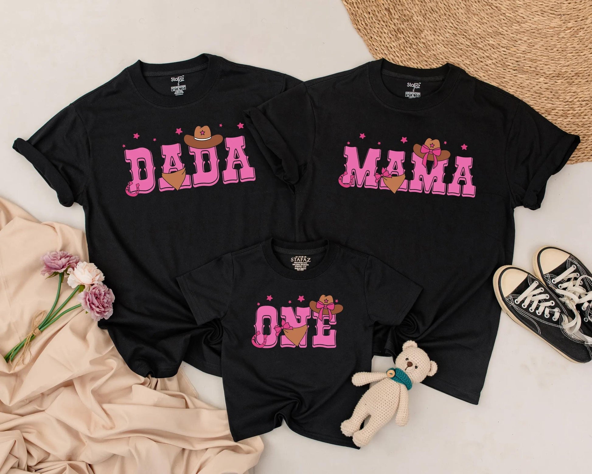 Rodeo Birthday Girl Outfit, Personalized First Birthday Bodysuit, Mommy and Me Matching Shirts, Western Family Celebration, Toddler Gift Tee, Cute Cowgirl Theme 1st