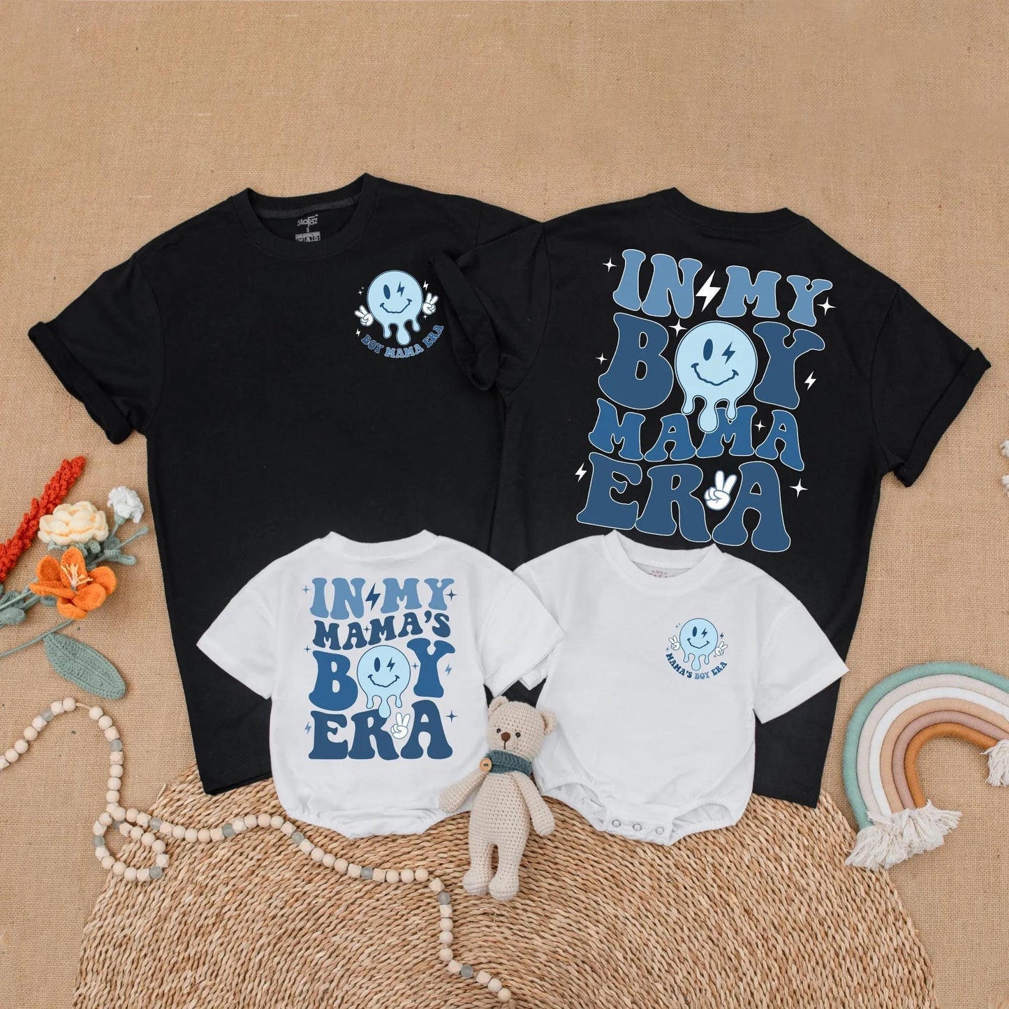 Mama's Boy Era Matching Retro Shirt for Mom & Baby Boy First Mother's Day Gift Outfit