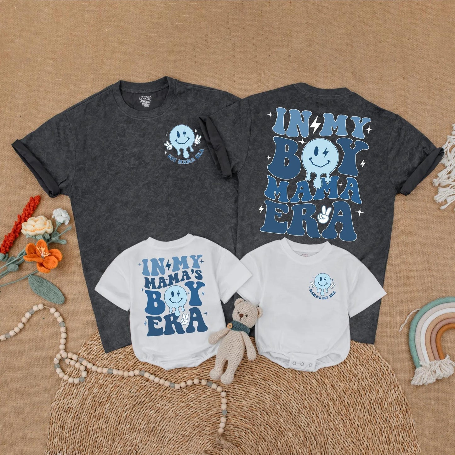 Mama's Boy Era Matching Retro Shirt for Mom & Baby Boy First Mother's Day Gift Outfit