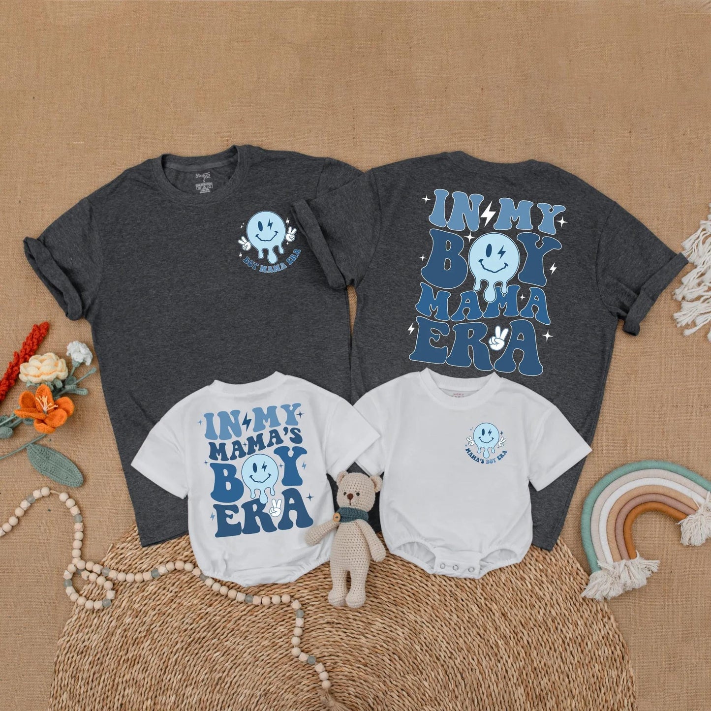 Mama's Boy Era Matching Retro Shirt for Mom & Baby Boy First Mother's Day Gift Outfit