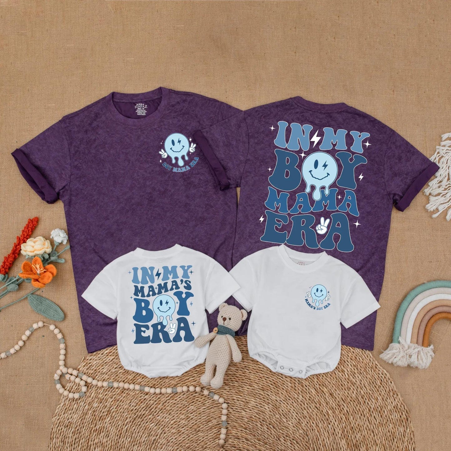 Mama's Boy Era Matching Retro Shirt for Mom & Baby Boy First Mother's Day Gift Outfit
