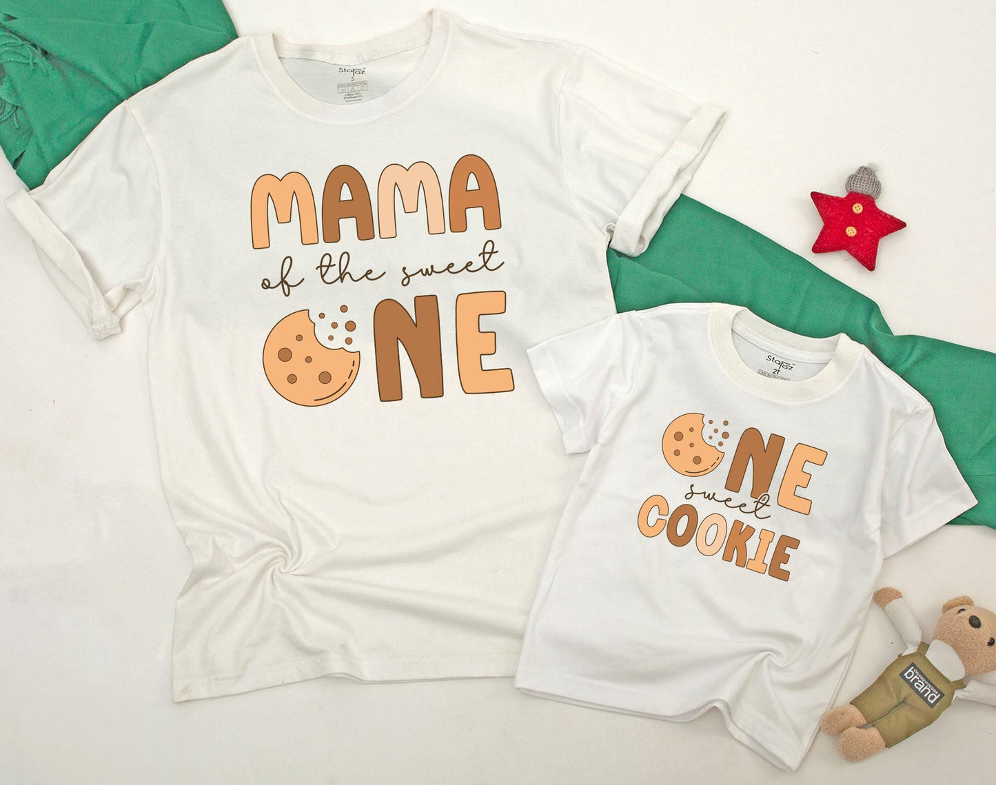 Sweet One Cookie Milk Birthday Shirt Family Matching Outfits Baby Bodysuit Mommy Me Cookie Party Theme