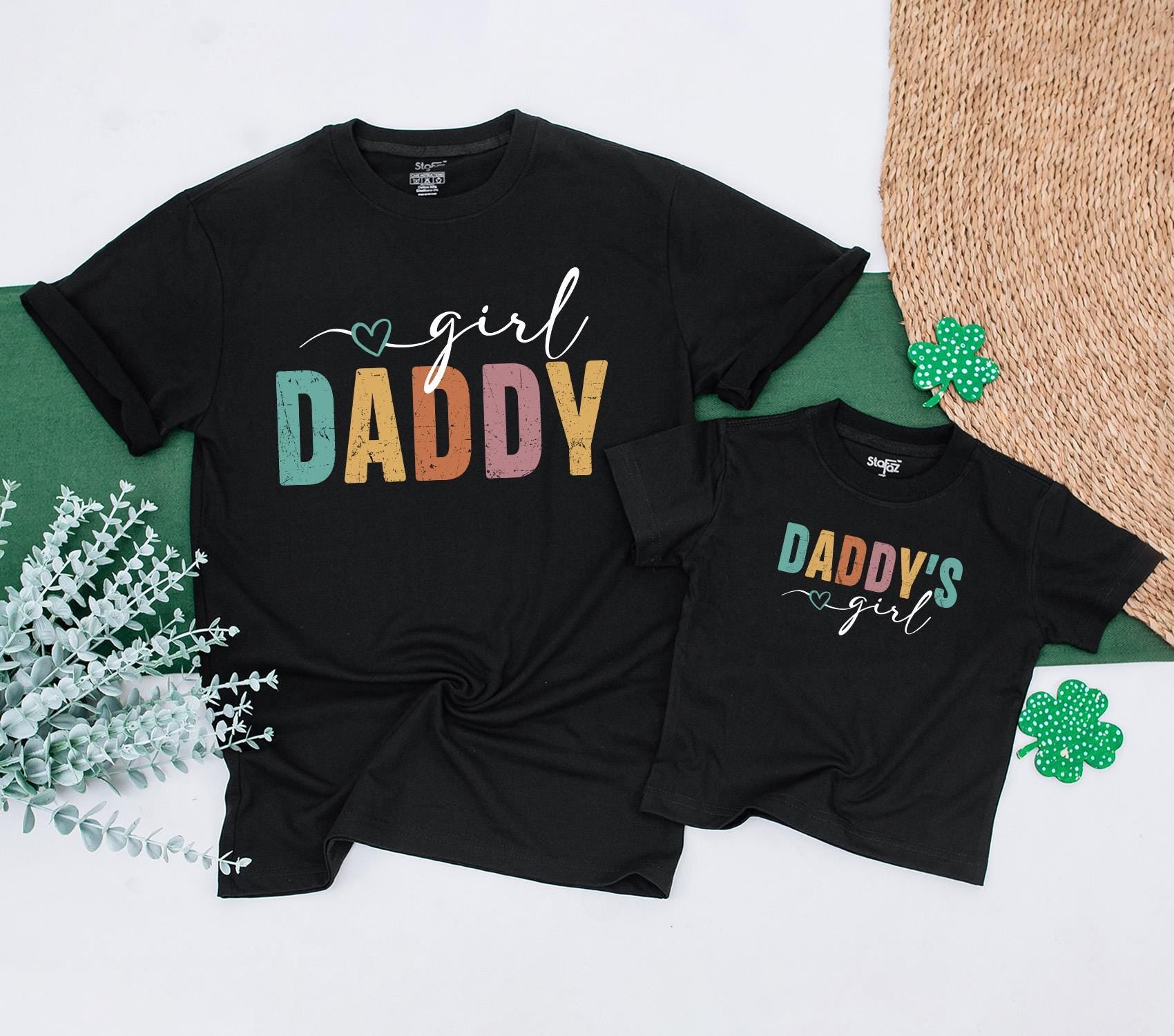 Girl Daddy and Daddy's Girl Matching Family Outfits Toddler Tee Baby Romper for Fathers Day Gifts Dad Daughter Love