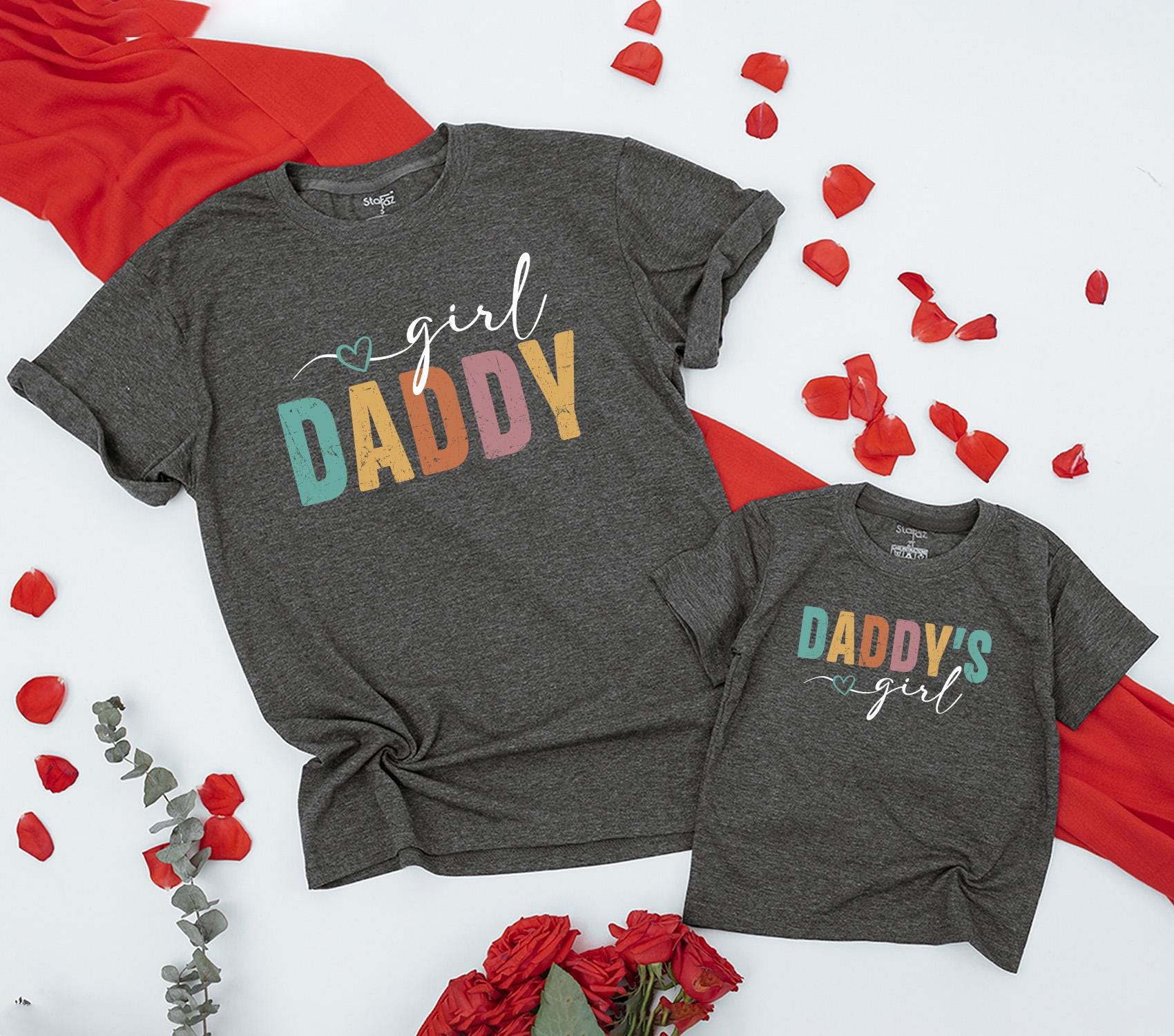 Girl Daddy and Daddy's Girl Matching Family Outfits Toddler Tee Baby Romper for Fathers Day Gifts Dad Daughter Love