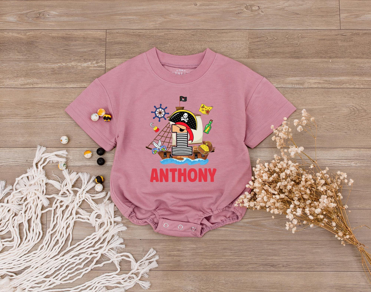 Matching Family Pirate Birthday Shirts: First Birthday Boy Romper, Father & Son Pirate Outfit, Baby Boy Clothes, Custom Pirate Party