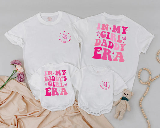 Daddy and Me Matching Outfit Girl Dad Era Romper Cute 2-Sided Print Design for Father's Day Gift Baby Girl