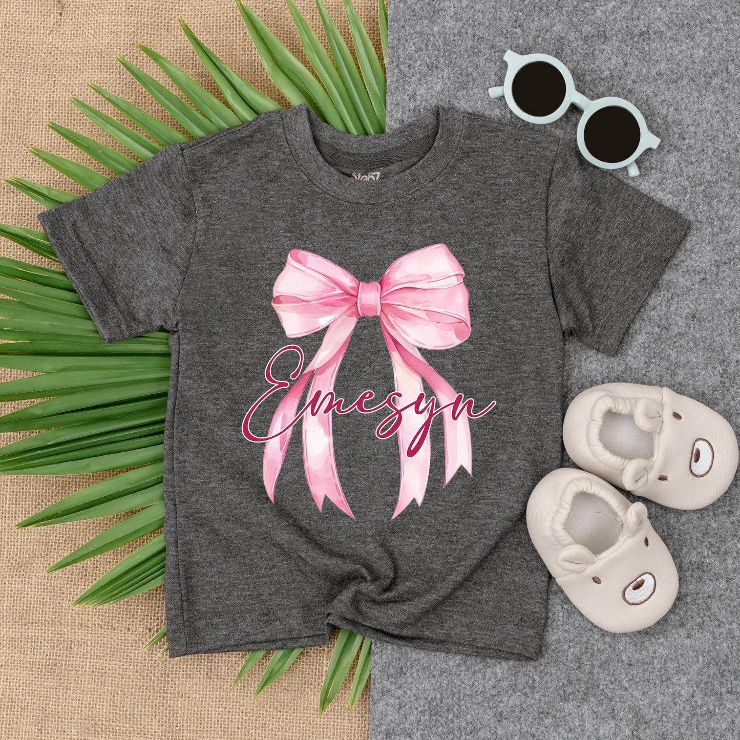 Personalized Baby Bow T Shirt Bubble Romper Sister Me Outfit Toddler Girl Gift Idea Custom Name Infant Celebration Cotton Soft