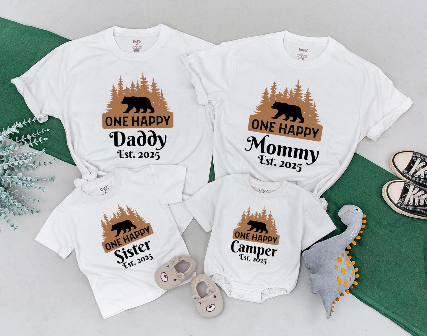 One Happy Camper First Birthday Matching Family Shirts for Baby Boy 1st Bday Outfit and Mommy & Me Tees Comfortable Cotton Celebration
