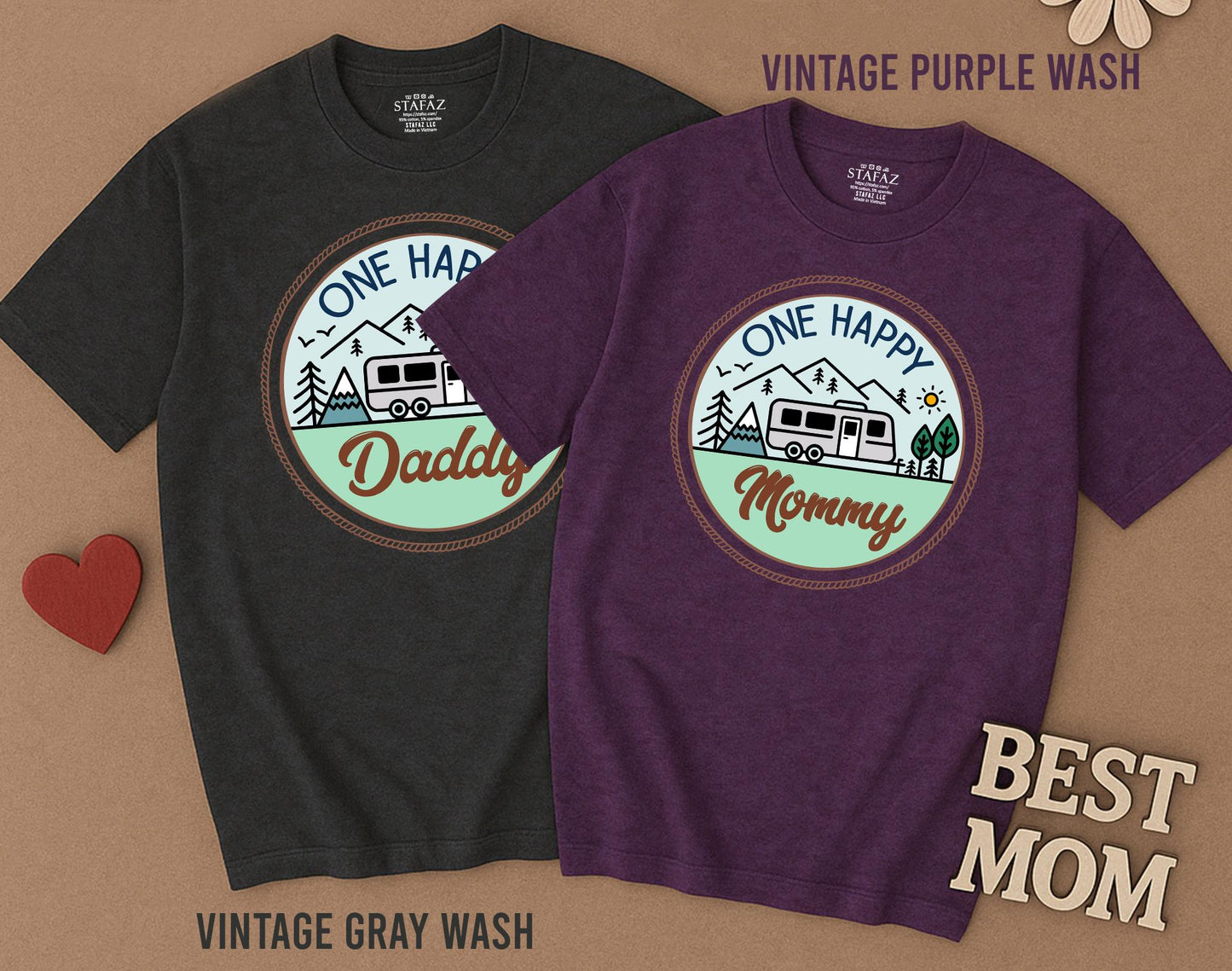 One Happy Camper Family Shirt 1st Birthday Outfit Camping First Birthday Celebration One Year Old Adventure