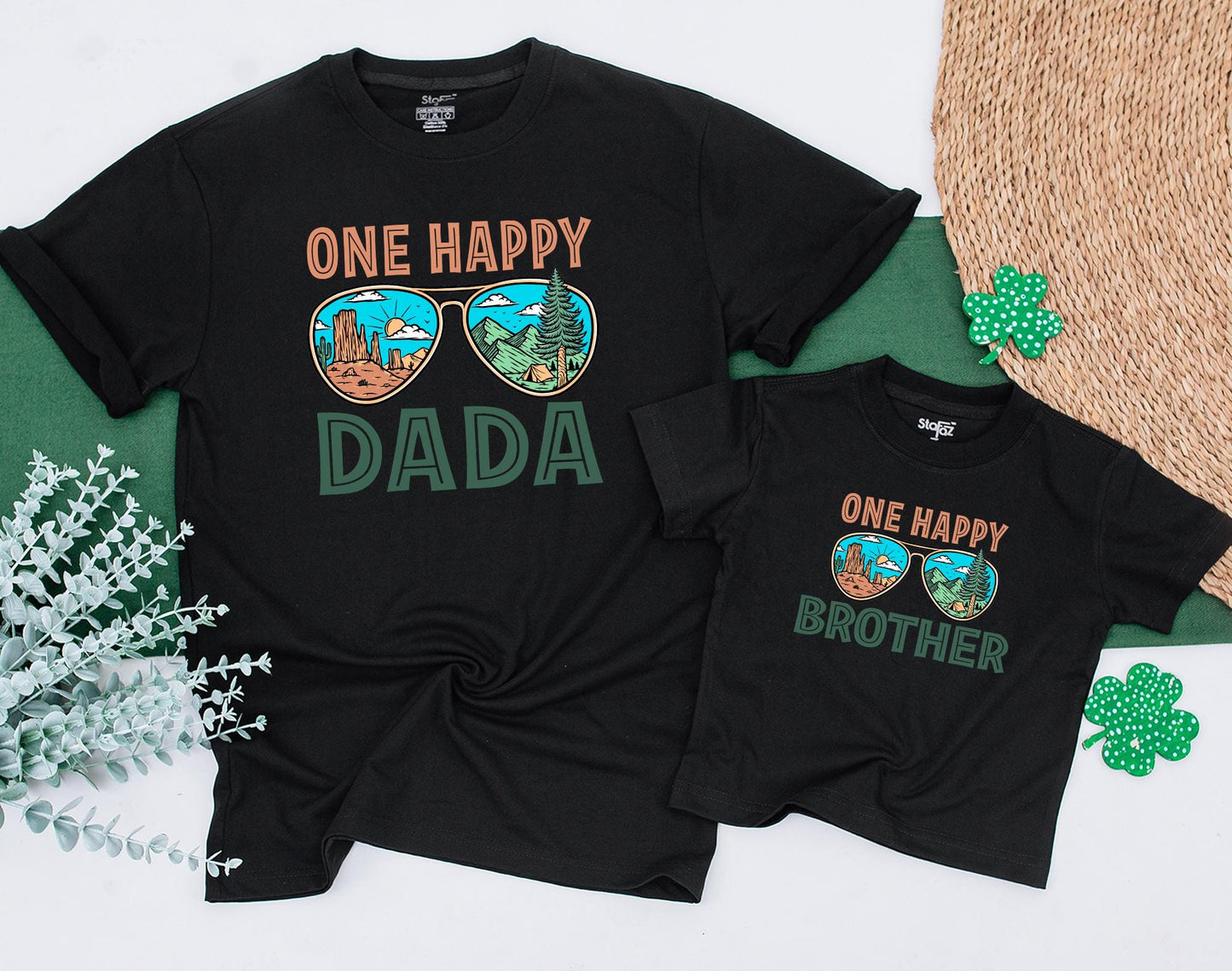One Happy Camper First Birthday Shirts Family Matching Outfit Set Camping Crew Celebration Clothes for Mom Dad Boy Girl One Year Old Vacation Trip