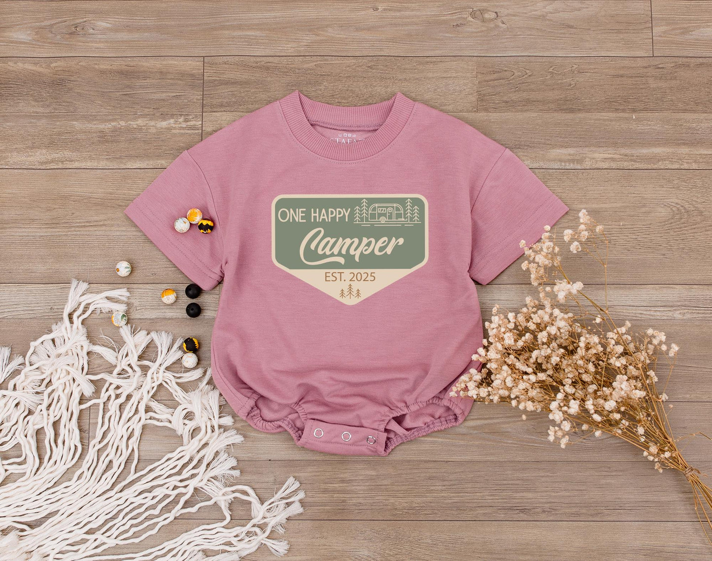 One Happy Camper 1st Birthday Family Shirts | Matching Boy Outfit, First Camper Birthday Baby Romper, Camp Birthday Tee Gift (136 chars)