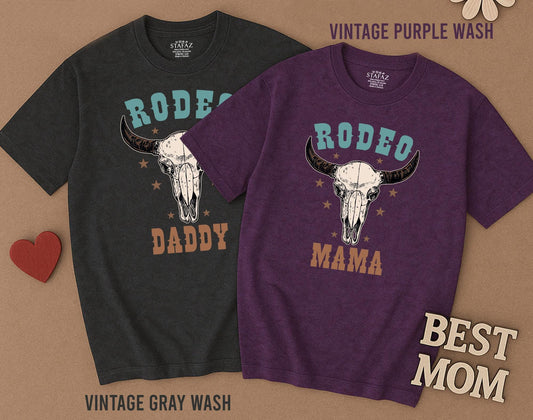 My First Rodeo Matching Family Shirts Baby Bodysuit Toddler Cowboy Cowgirl Outfit First Birthday Wild West Farm Celebration Gift