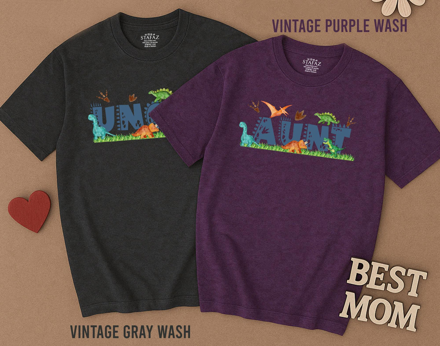 Matching Dinosaur Birthday Family Shirts - T-Rex Daddy, Mommy, Sister & Brother Dino Party Custom Shirts