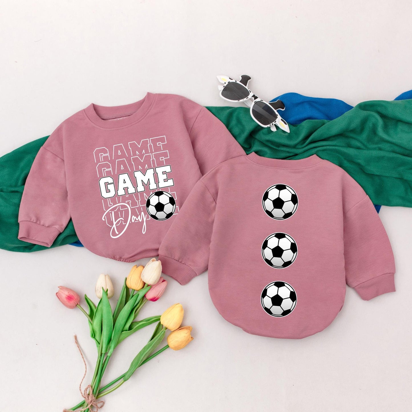 Game Day Retro Soccer Bubble Romper Baby Boy Sport Outfit Toddler Adorable Comfortable Newborn Coming Home Clothes Baby Shower Gift