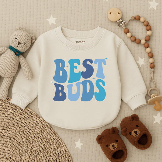 Best Buds Baby Bubble Romper Daddy and Me Matching Outfit Adorable Father's Day Baby Gift Cute Toddler Shirt for Boys Outdoor