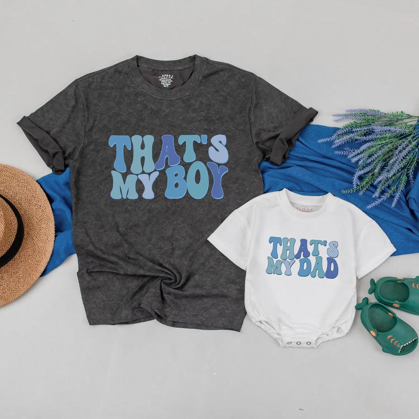 Matching Daddy and Me Outfit Set for Baby Boy, Father Son Shirt and Romper, Perfect Comfortable Baby Shower or New Dad Gift