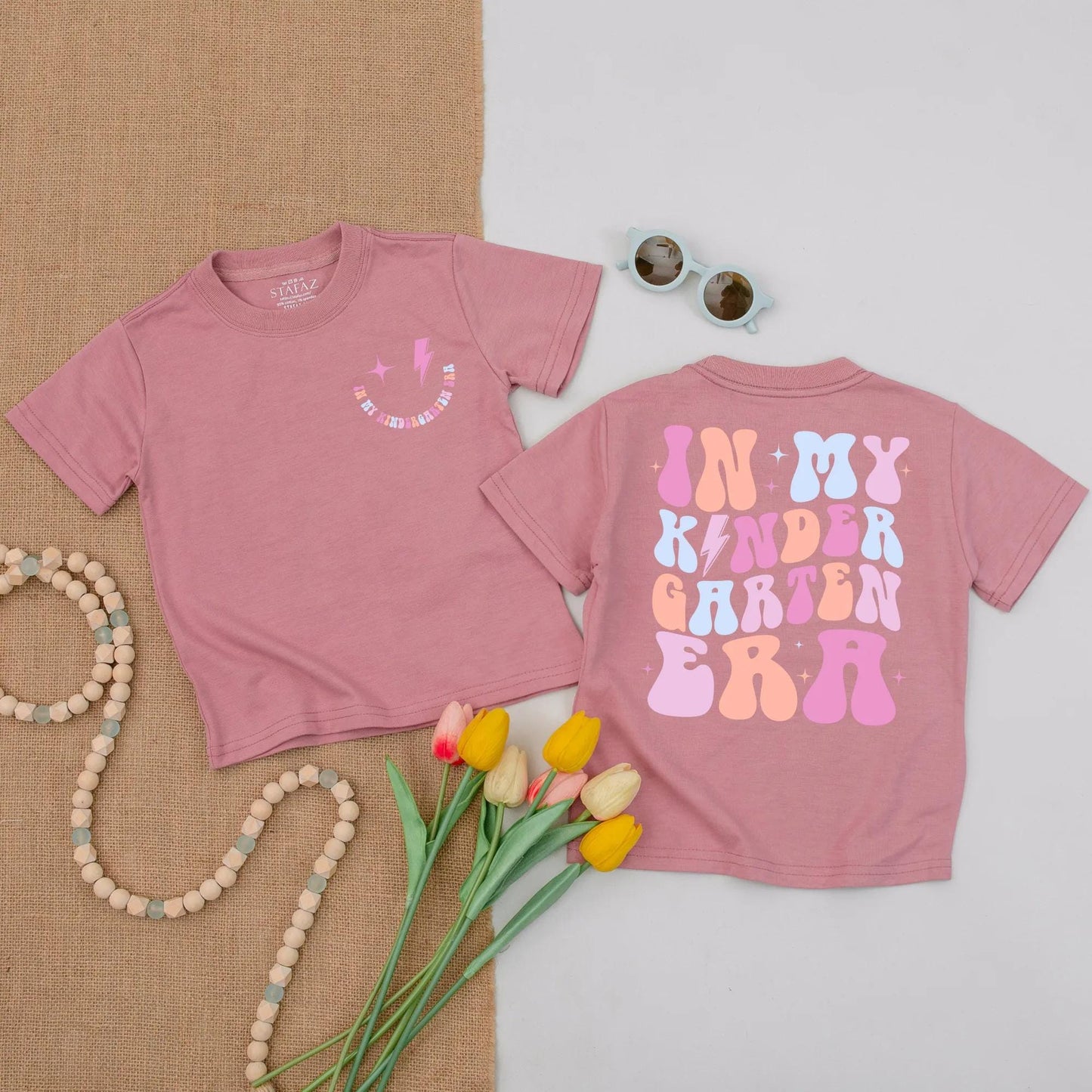 In My Kindergarten Era Retro Shirt Cute First Day of School T-Shirt Back to School Outfit for Kids Toddler Preschool Student Classroom Photo Tee School Vibes Shirt