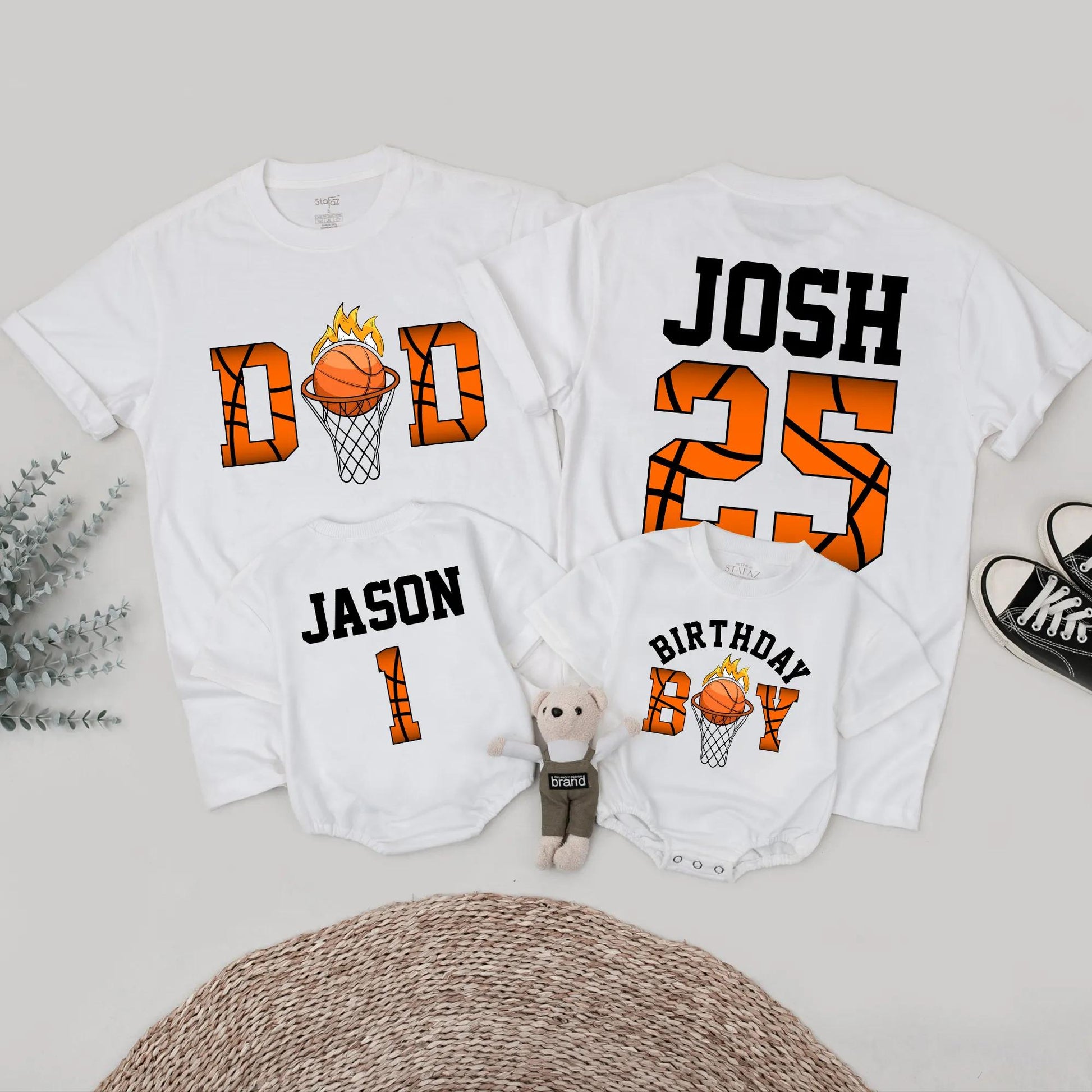 Custom Basketball Birthday Boy Shirt for Jason, Matching Family Basketball Outfit, Sporty Birthday Gift, Personalized Age & Name Tees