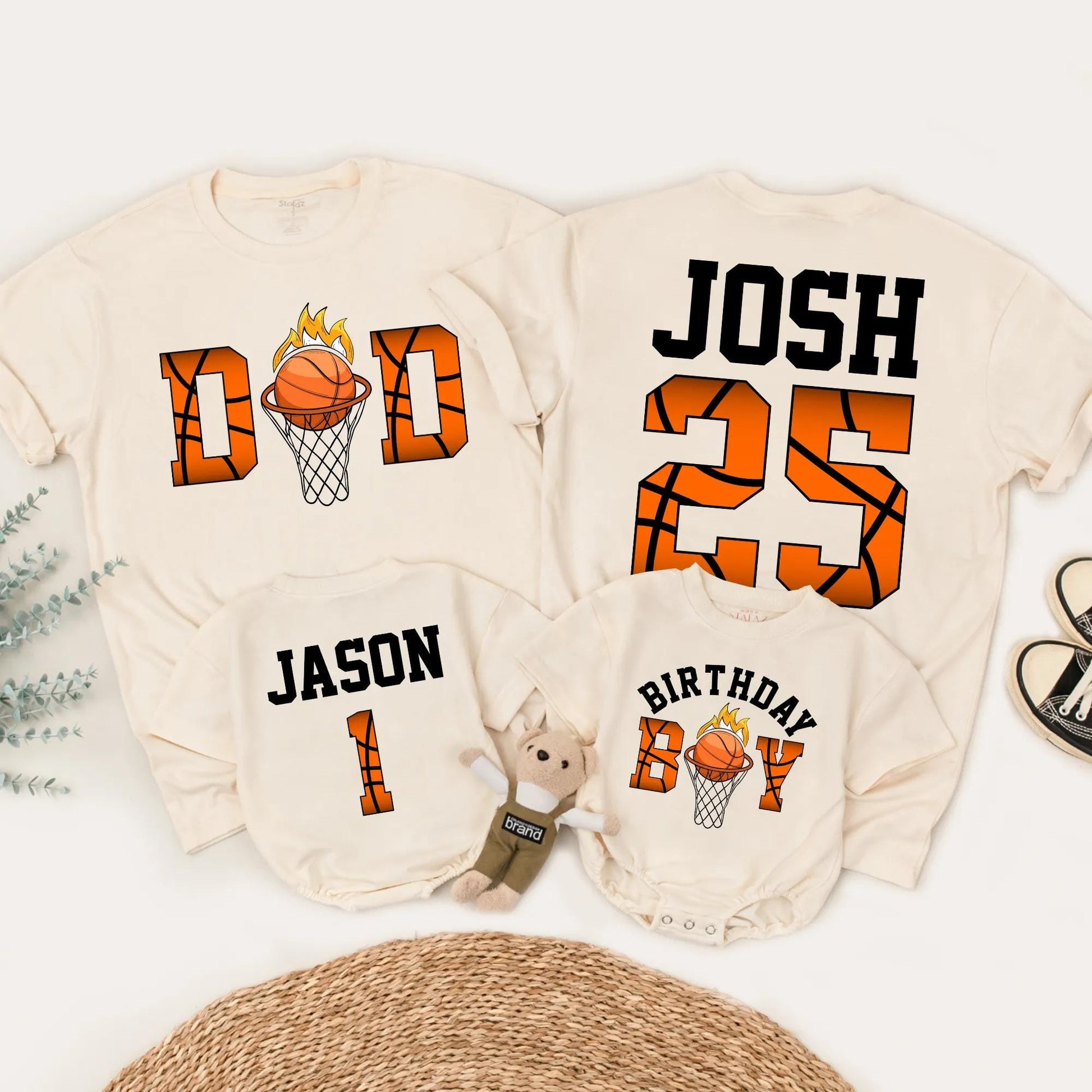 Custom Basketball Birthday Boy Shirt for Jason, Matching Family Basketball Outfit, Sporty Birthday Gift, Personalized Age & Name Tees
