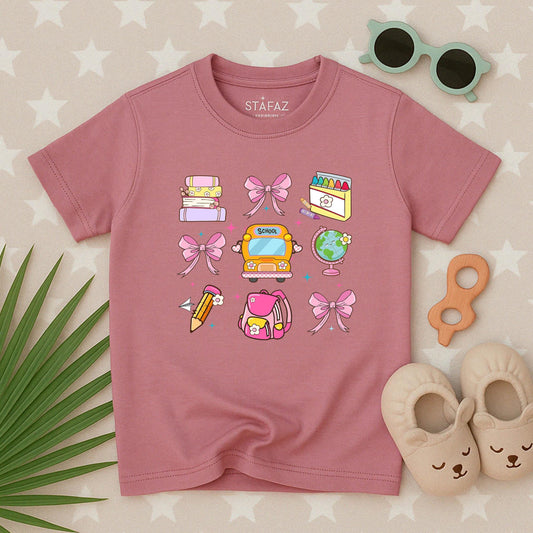 Cute Back to School Toddler Girl T-Shirt First Day Preschool Kindergarten Outfit Funny Graphic Tee for Little Girls School Shirt