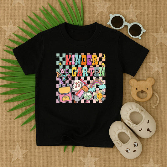 Groovy Back to School T-Shirt for Toddlers & Kids, Cute Retro Kindergarten First Day Outfit Tee, Funny Preschool Graphic Top