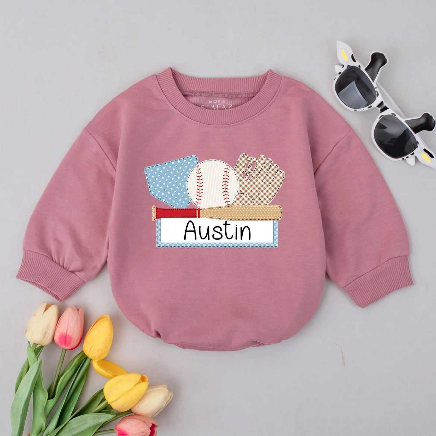 Personalized Baseball Romper for Baby | Custom Name Sports Outfit Newborn Gift Idea Toddler Boy Girl Summer Clothes