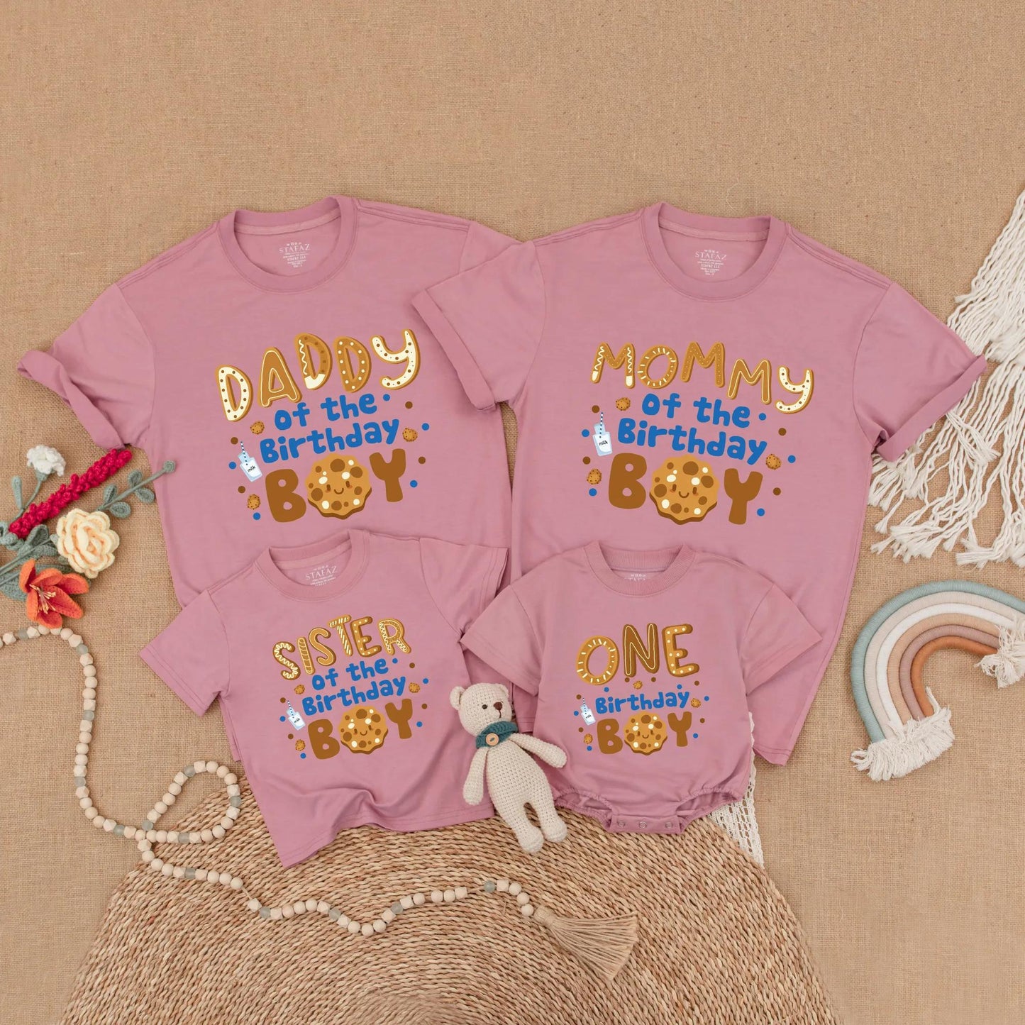 Cookies and Milk 1st Birthday Matching Family Shirts, One Sweet Boy Outfit for First Birthday, Mommy and Me, Baby Boy's Cookie Theme Party