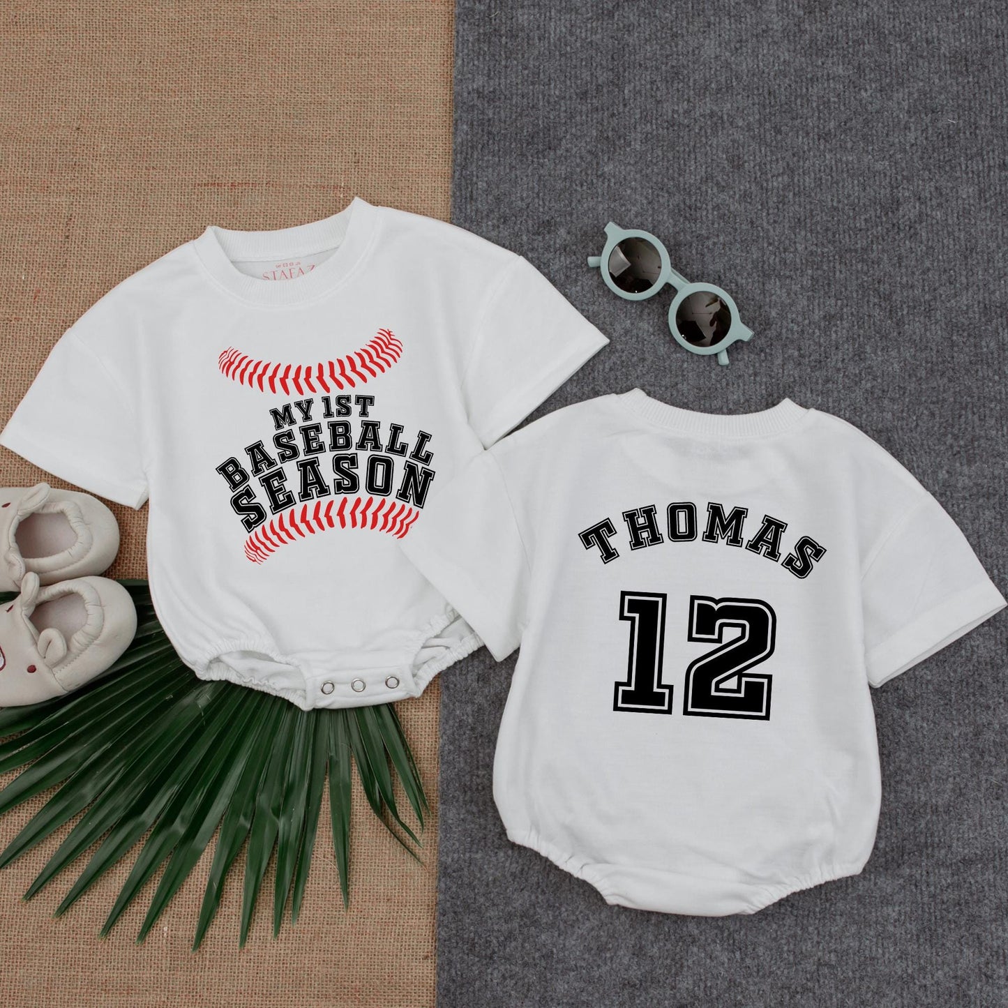 My 1st Baseball Season Bubble Romper Baby Boy Game Day Outfit Infant Baseball T-Shirt Perfect First Season Gift Summer Baby Clothes