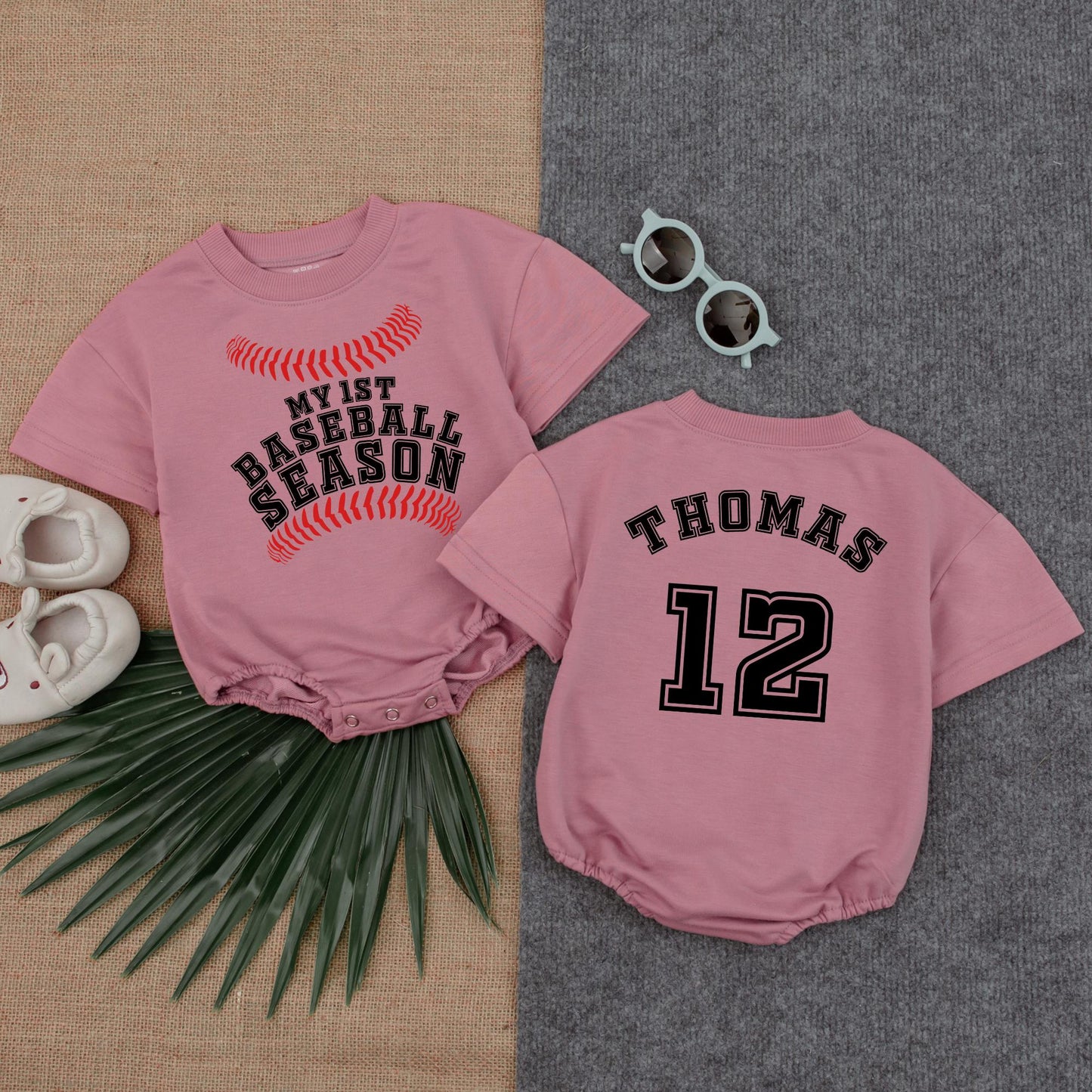 My 1st Baseball Season Bubble Romper Baby Boy Game Day Outfit Infant Baseball T-Shirt Perfect First Season Gift Summer Baby Clothes