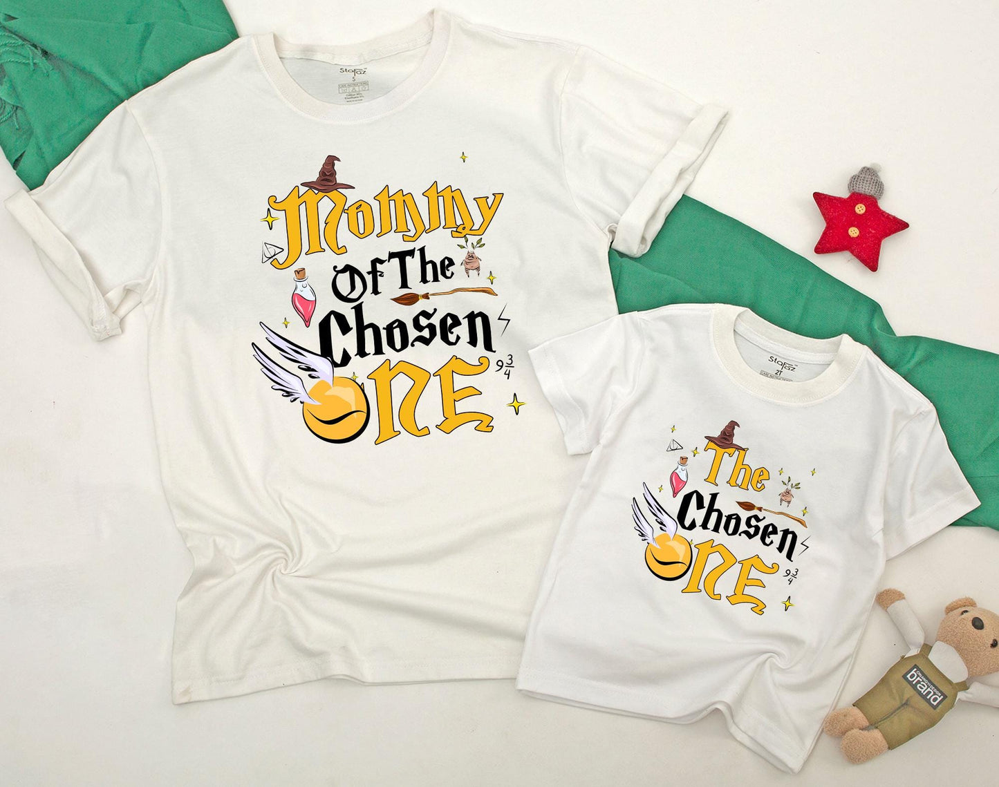 The Chosen One Wizard Birthday Shirt Family Matching Outfits First Birthday Baby Bodysuit Mommy and Me Magical Journey