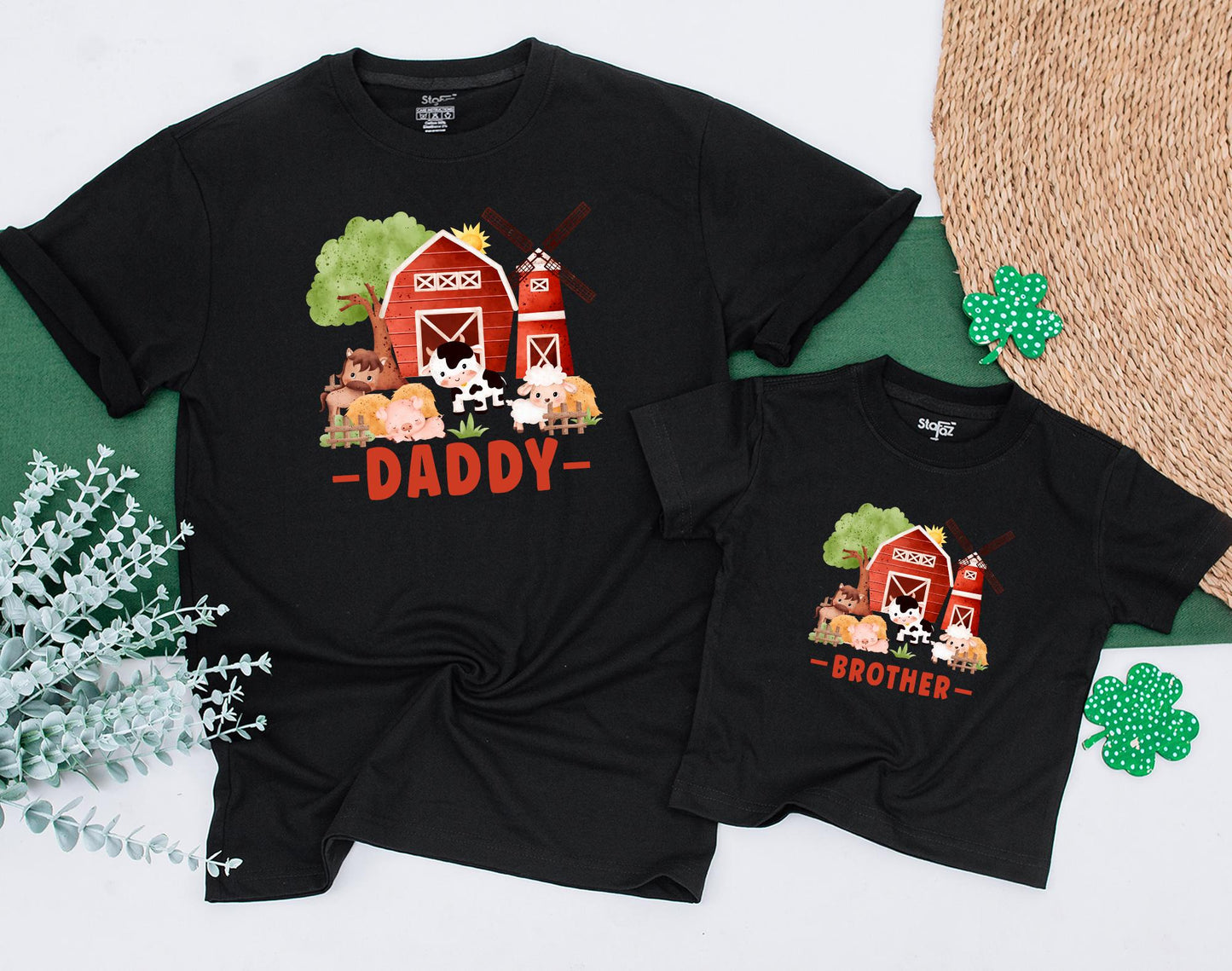 Matching Family Farm Birthday Shirts: Barnyard Theme for Baby Boy's 1st Birthday Outfit, Farm Animal Shirt, Mommy and Me