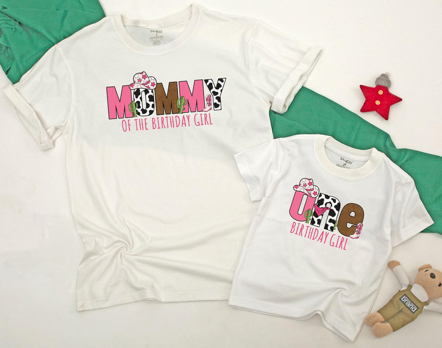 Cowgirl First Birthday Outfit My First Rodeo Wild West Baby Girl Bodysuit Matching Family Western Birthday Clothes