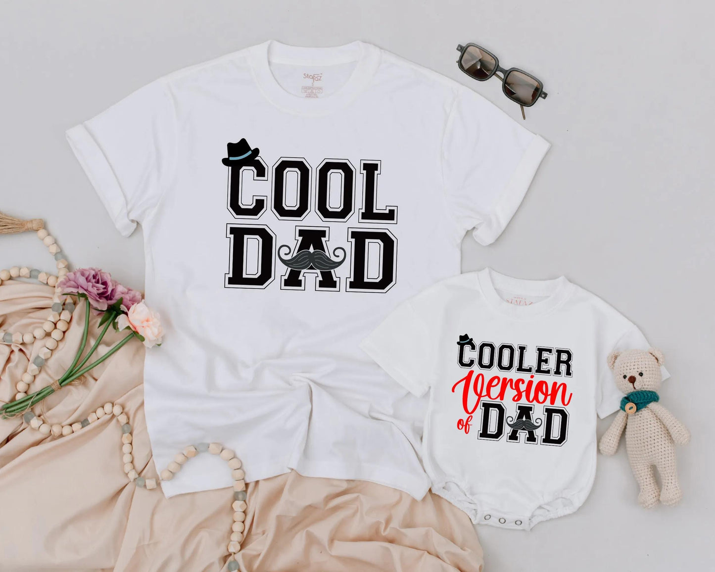 Cool Dad Shirt And Matching Baby Romper Father Son Daughter Outfit Daddy And Me Set Perfect Father's Day Gift Idea From Baby