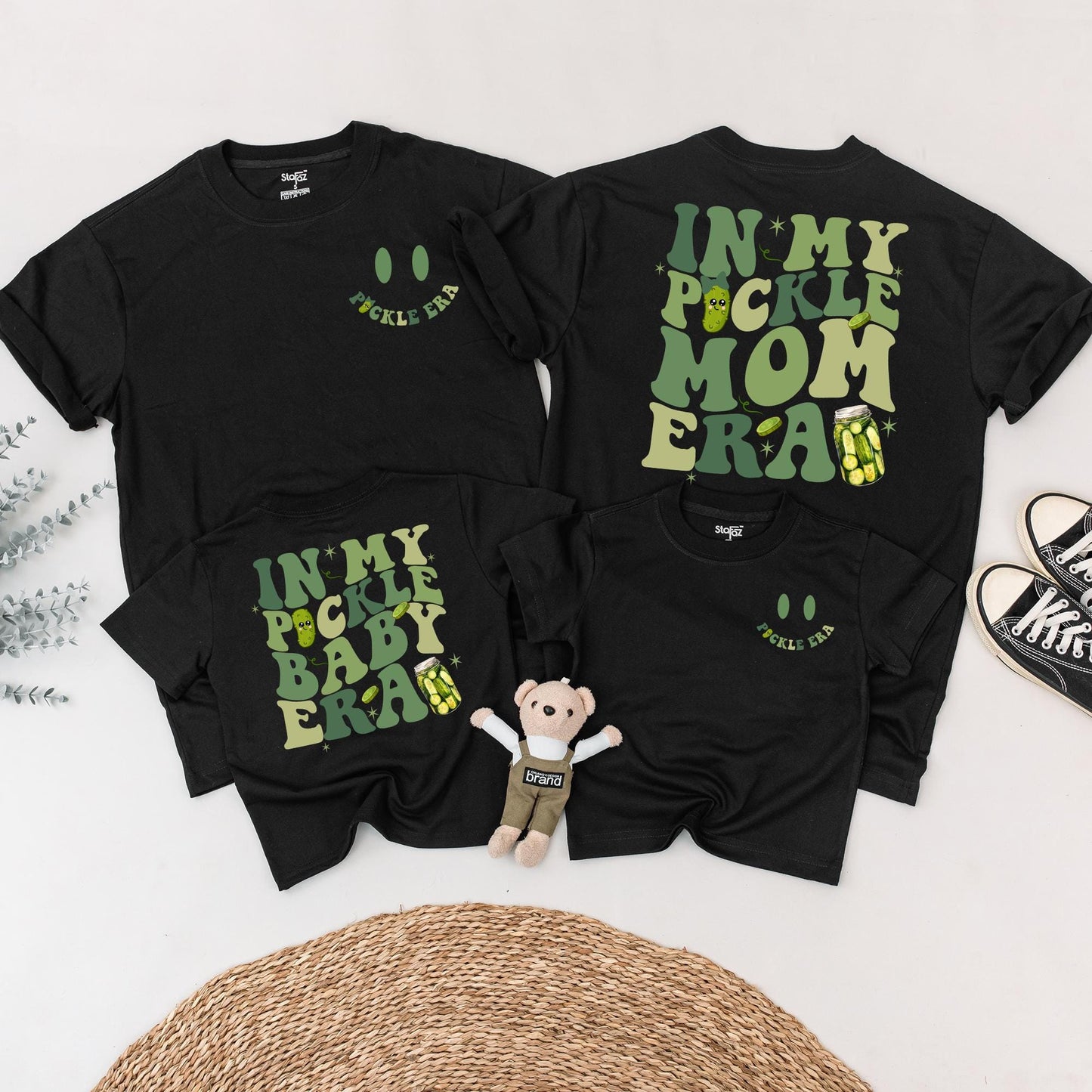 Matching In My Pickle Era Shirts, Mommy and Me Outfits, Funny Mom & Baby Bodysuit Gift, Retro Boho Style, Canned Pickles