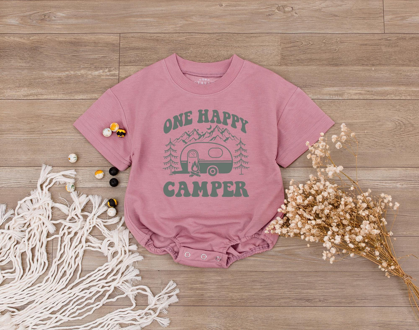 One Happy Camper First Birthday Shirt Cute Camping Theme Family Matching Tees for Boys Girls & Toddlers