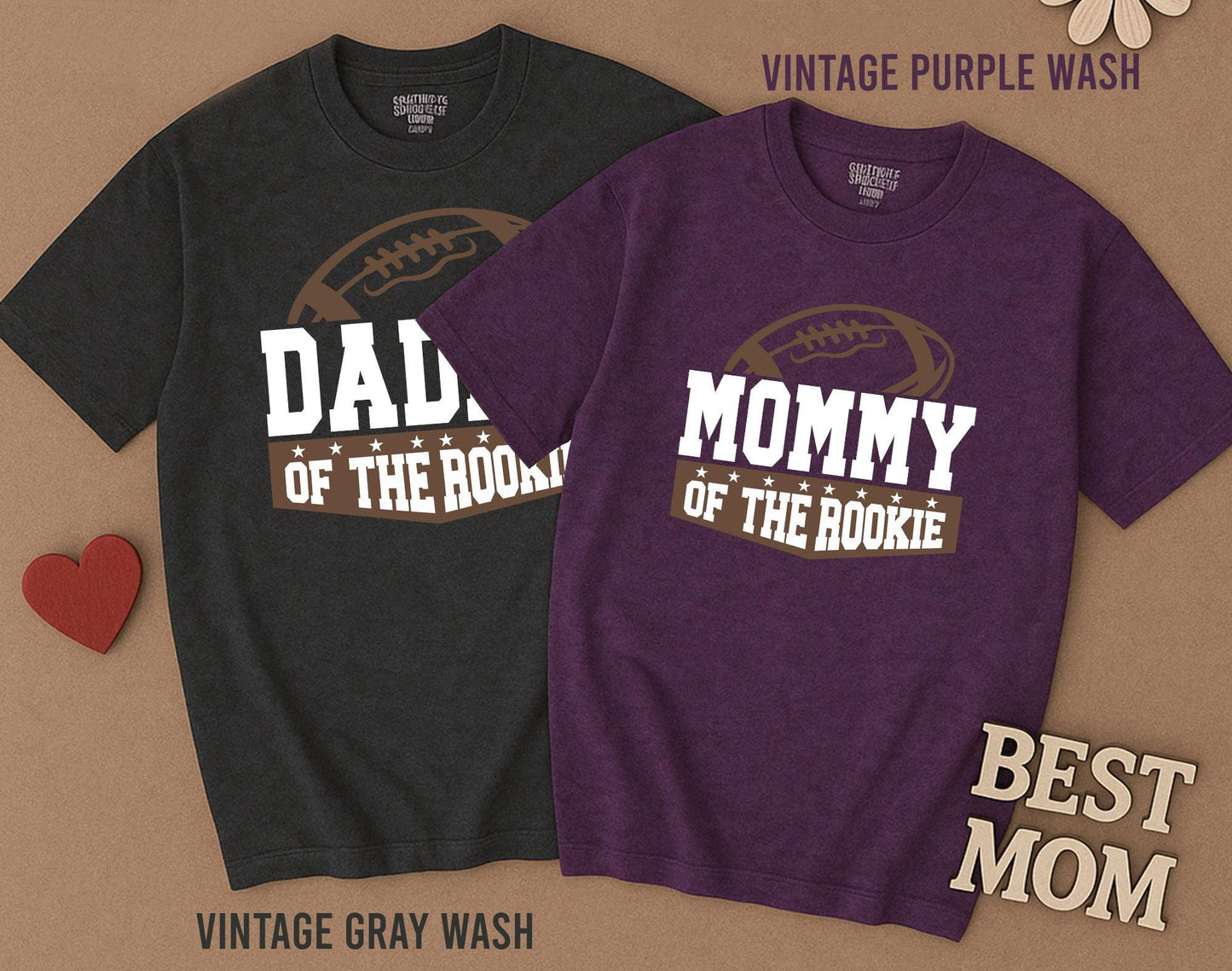 Football Family 1st Birthday Shirts: Rookie of the Year! Matching Mommy & Me Outfit, Custom Baby Romper & Football Birthday Boy Family Shirts