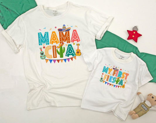 Uno Fiesta Birthday Family Matching Shirts for My First Fiesta Taco Bout One Baby Bodysuit and Abuela Mexican Party Outfit Gift