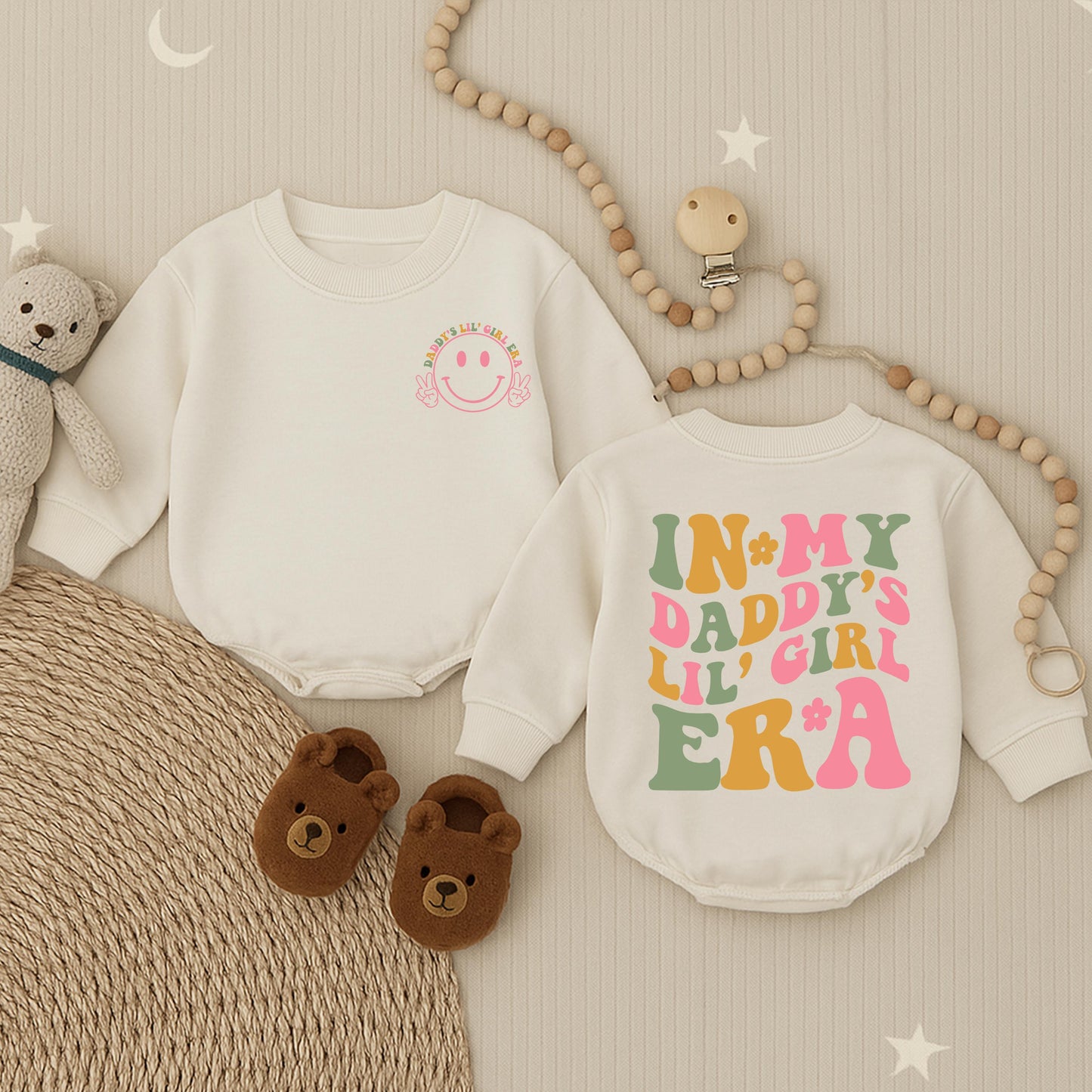 Daddy's Girl Era Romper Baby Girl Father's Day Outfit Cute Pink Bodysuit Daddy Daughter Gift