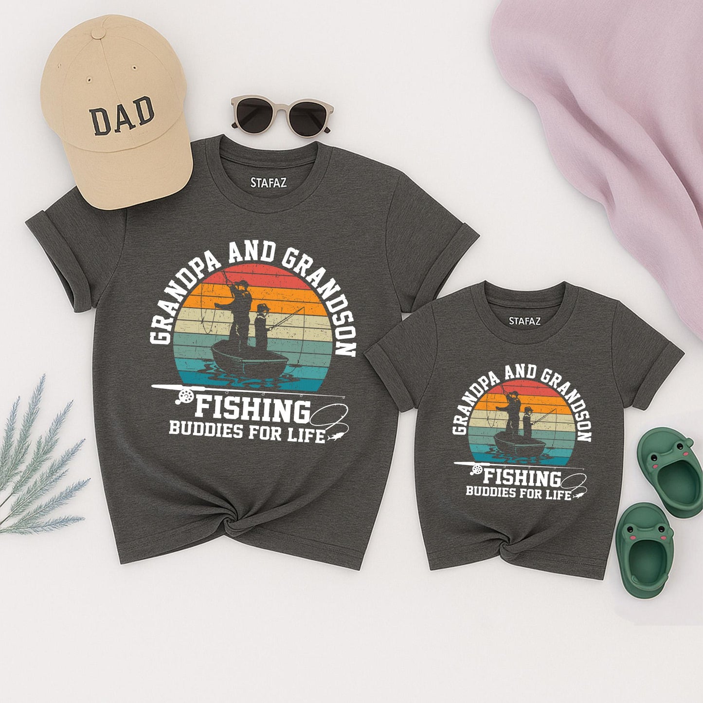 Grandpa and Grandson Fishing Buddies for Life Matching Shirt, Fathers Day Gift for Grandpa, Fishing Grandpa Tee, Reel Cool Duo