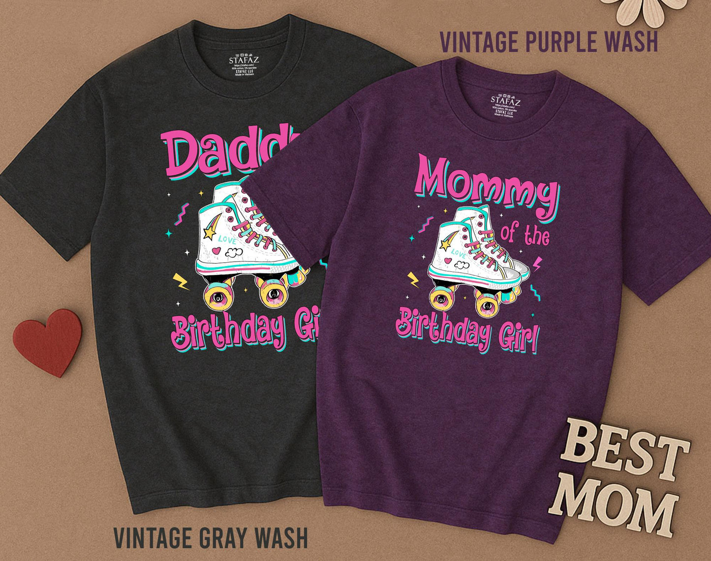 Personalized Rolling Into Birthday Girl Roller Skate Shirt Baby Girl Matching Family Outfits
