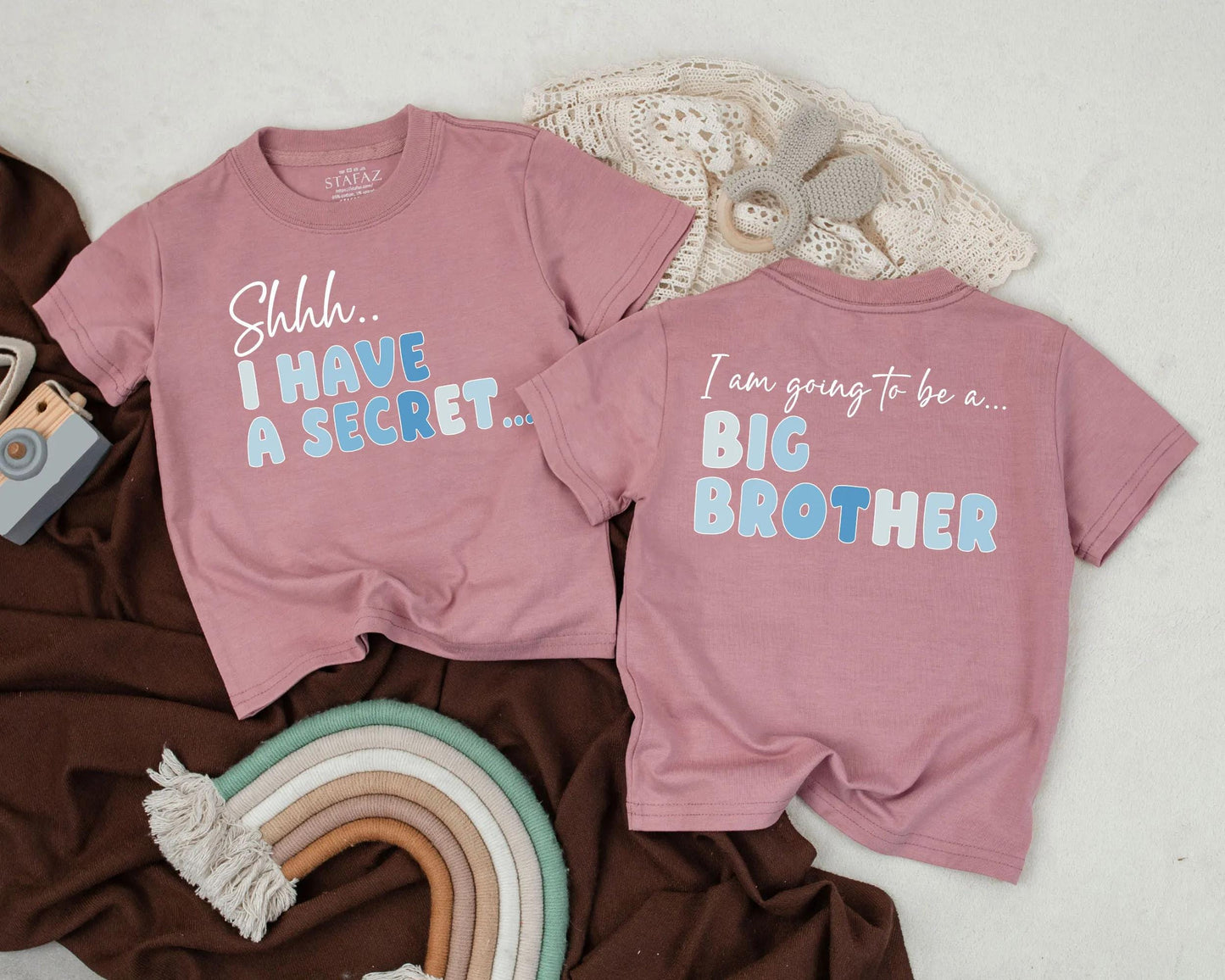 Big Brother Announcement Shirt for Boys Pregnancy Reveal Toddler Tee I Have A Secret Sibling Promotion Outfit Brother to Be
